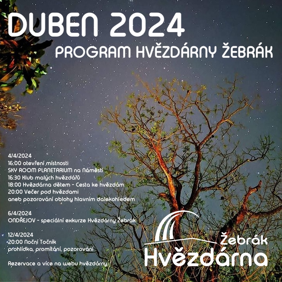 Duben na Hvězdárně Žebrák