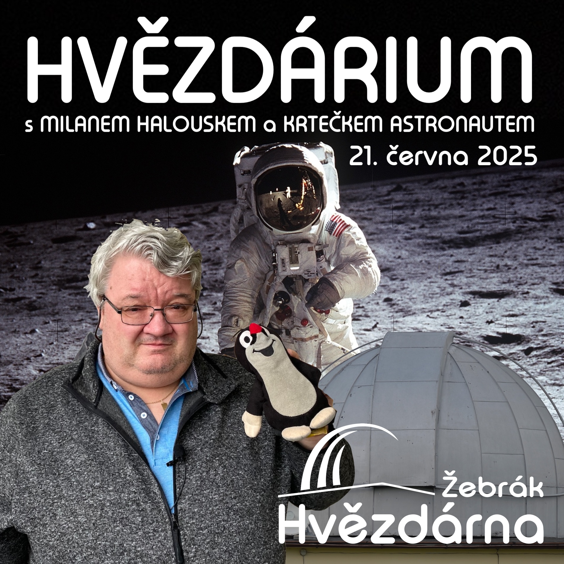Hvězdárium také s Milanem Halouskem a krtečkem astronautem