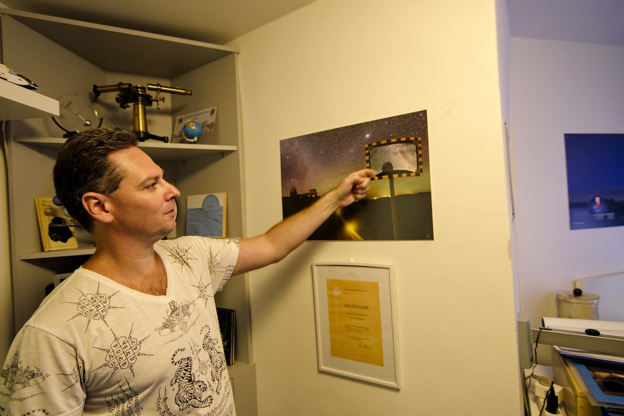 Další fotografie z návštěvy Petra Horálka na Hvězdárně Žebrák