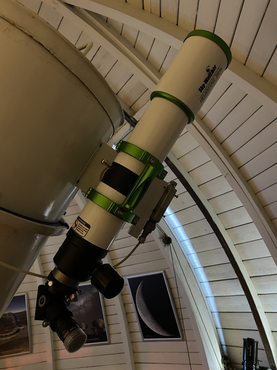 Hvězdárna Žebrák naistalovala nový sluneční dalekohled Heliostar 76