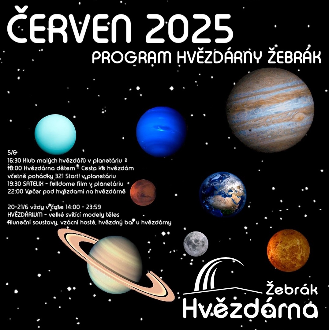 V červnu budou okolo Hvězdárny Žebrák zářit velké modely planet