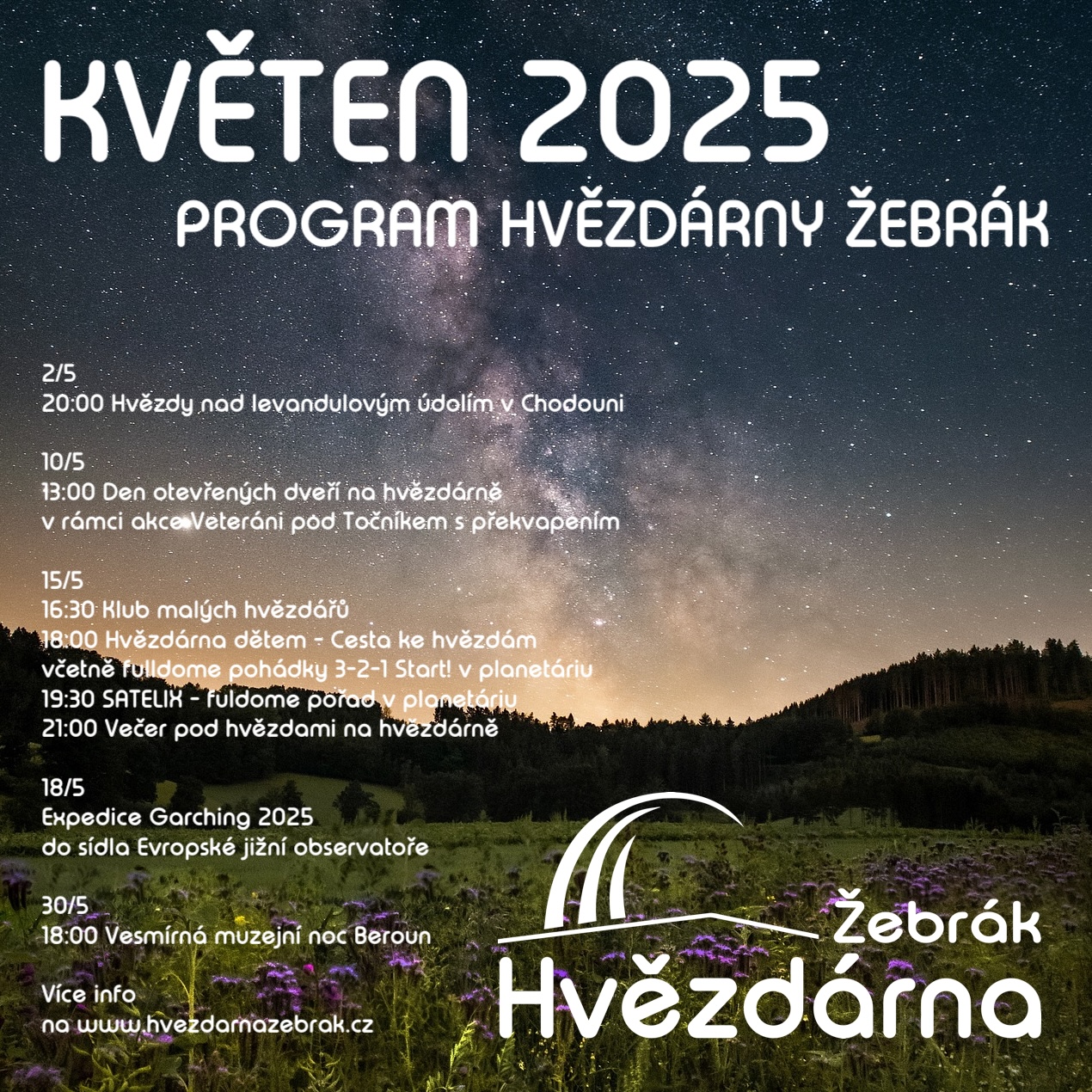 Květen plný akcí s Hvězdárnou Žebrák