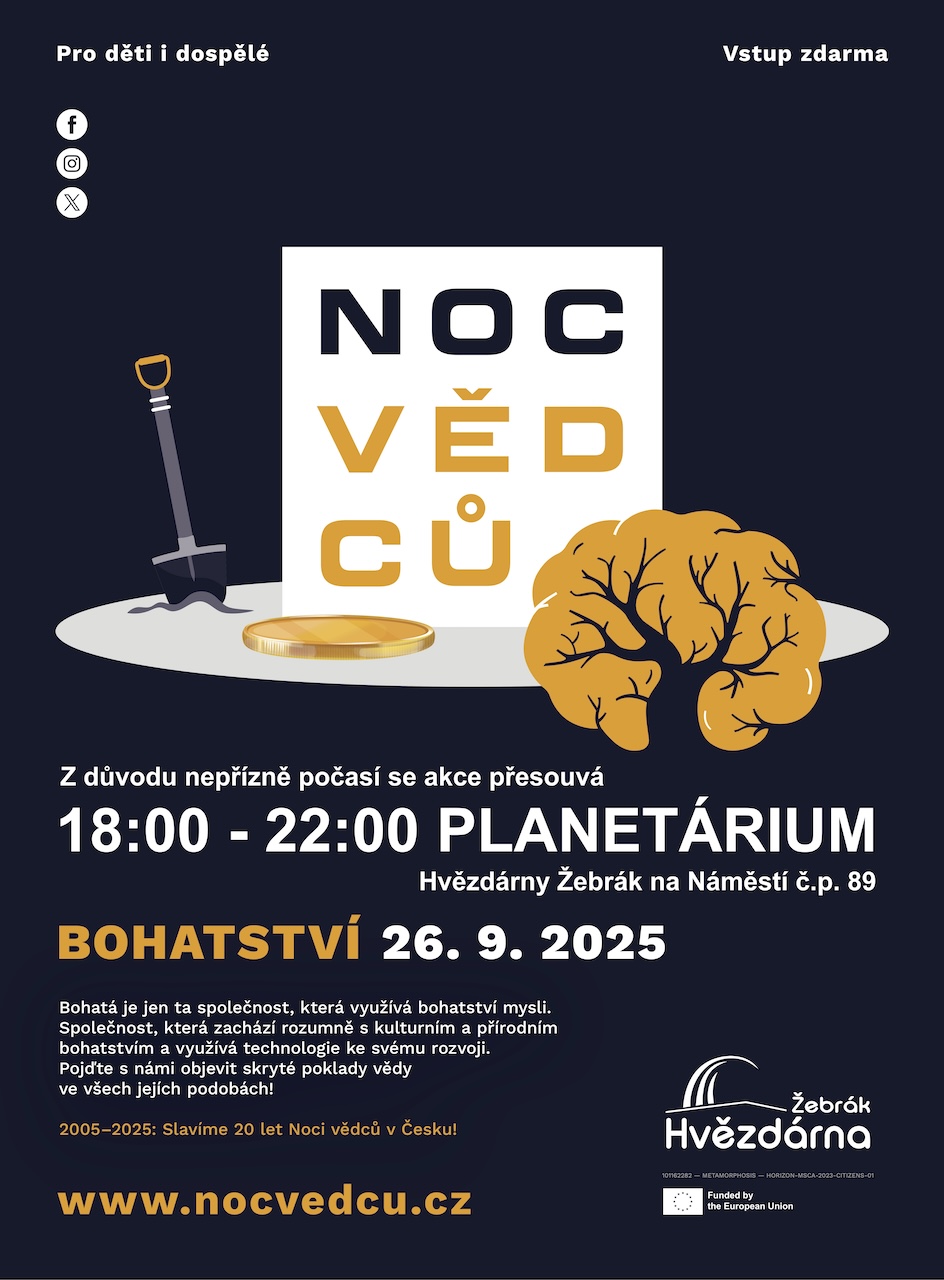 Noc vědců 26. září proběhne v planetáriu!