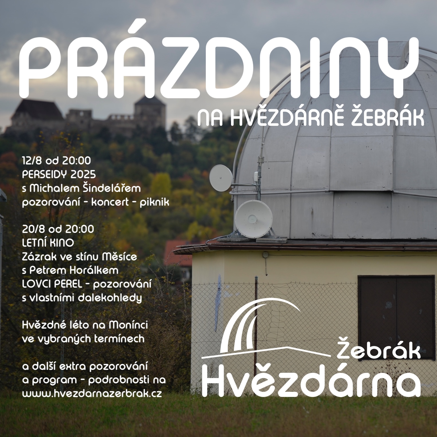 Prázdniny 2025 na Hvězdárně Žebrák