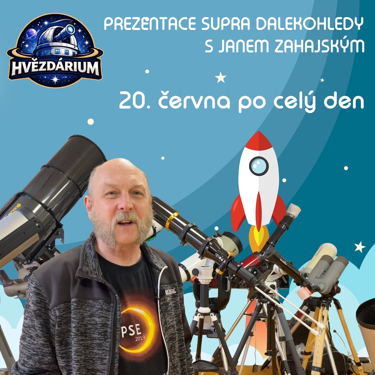 Prezentace dalekohledů na akci Hvězdárium 2026