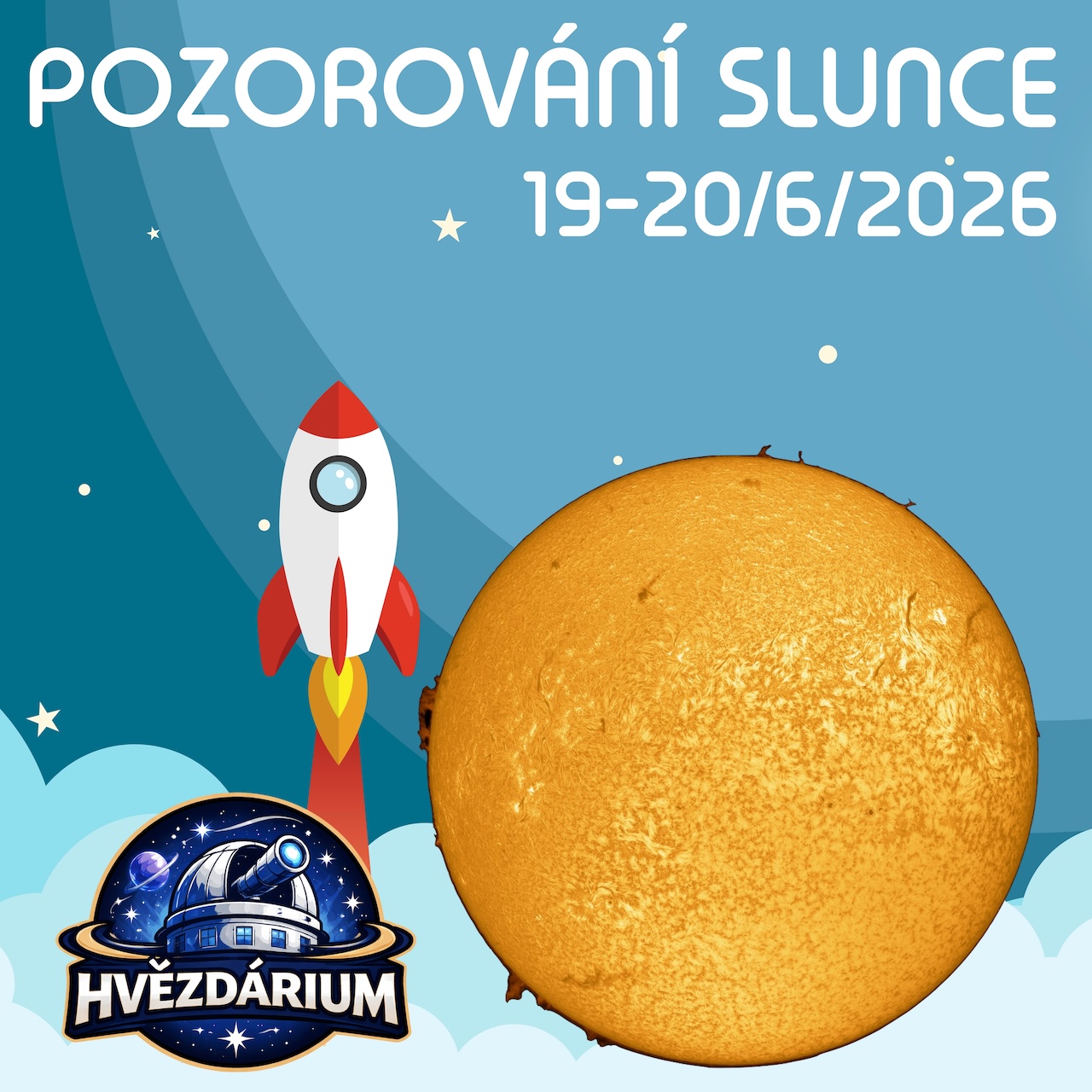 Novinkové pozorování Slunce na akci Hvězdárium 2026