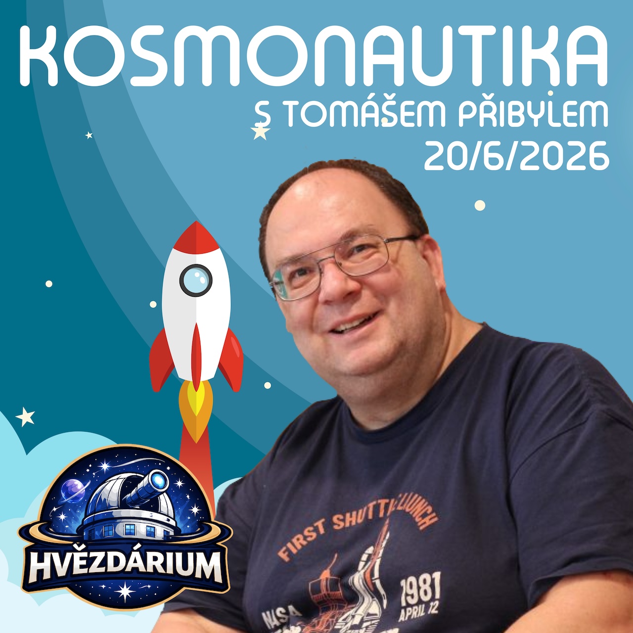O kosmonautice na akci Hvězdárium přijede hovořit i Tomáš Přibyl