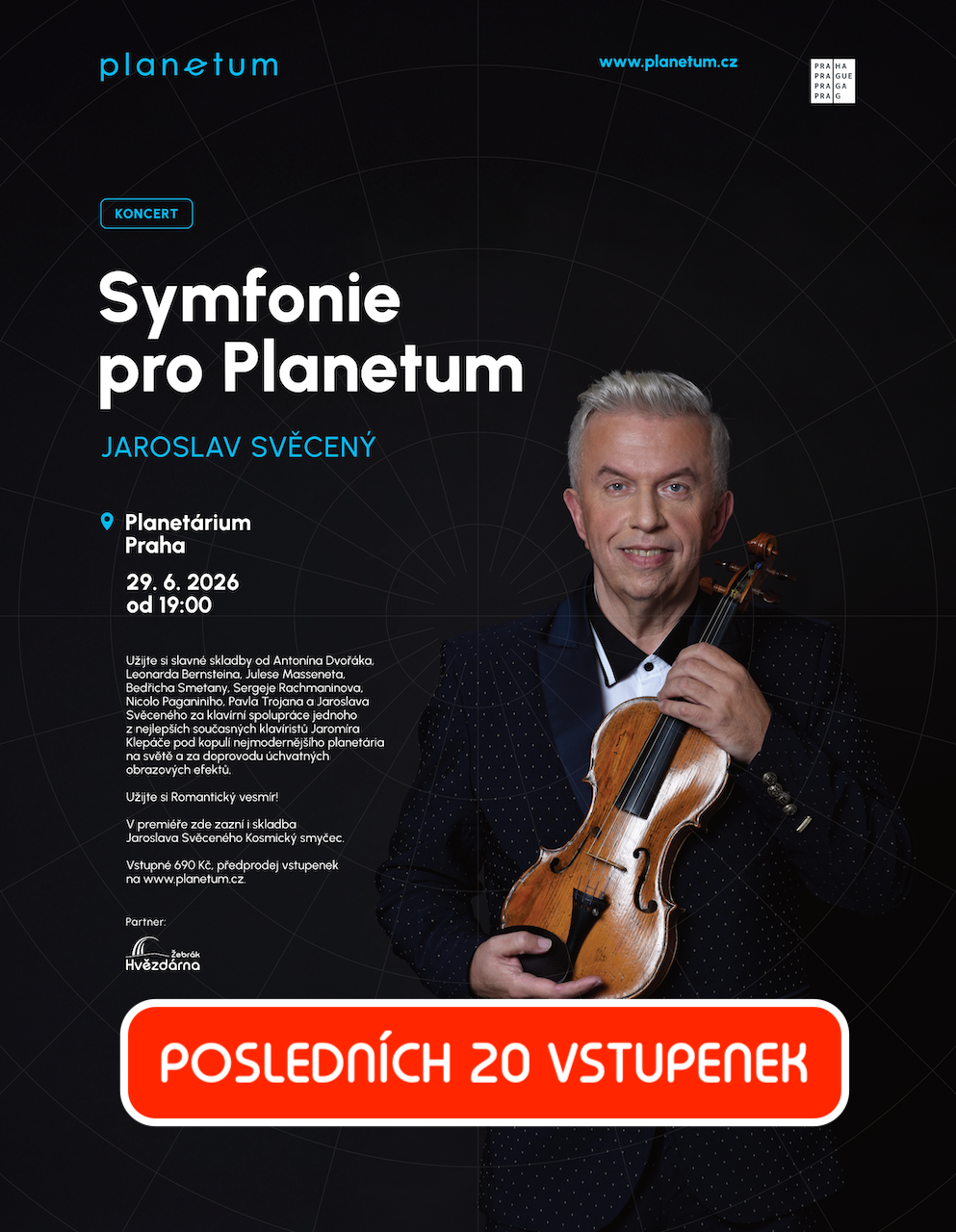 Posledních 20 míst na Letní Symfonie pro Planetum