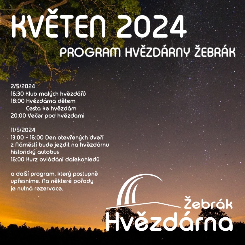 Květnový program na Hvězdárně Žebrák