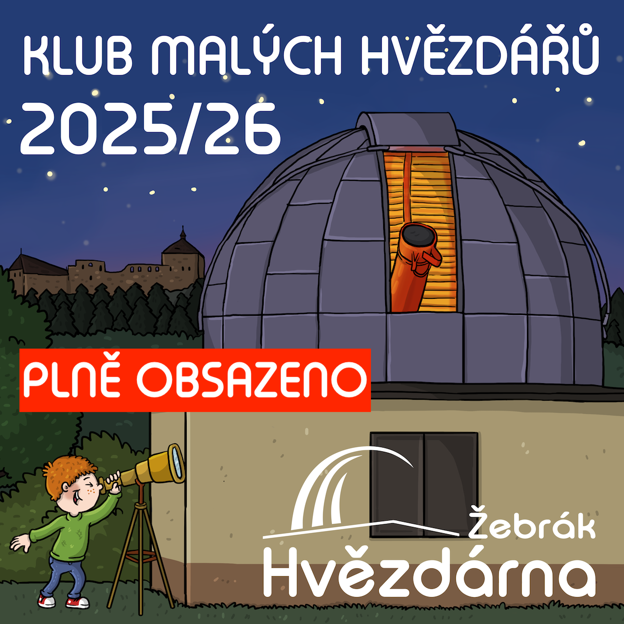 Klub malých hvězdářů 2025/26 - kapacita je zcela naplněna