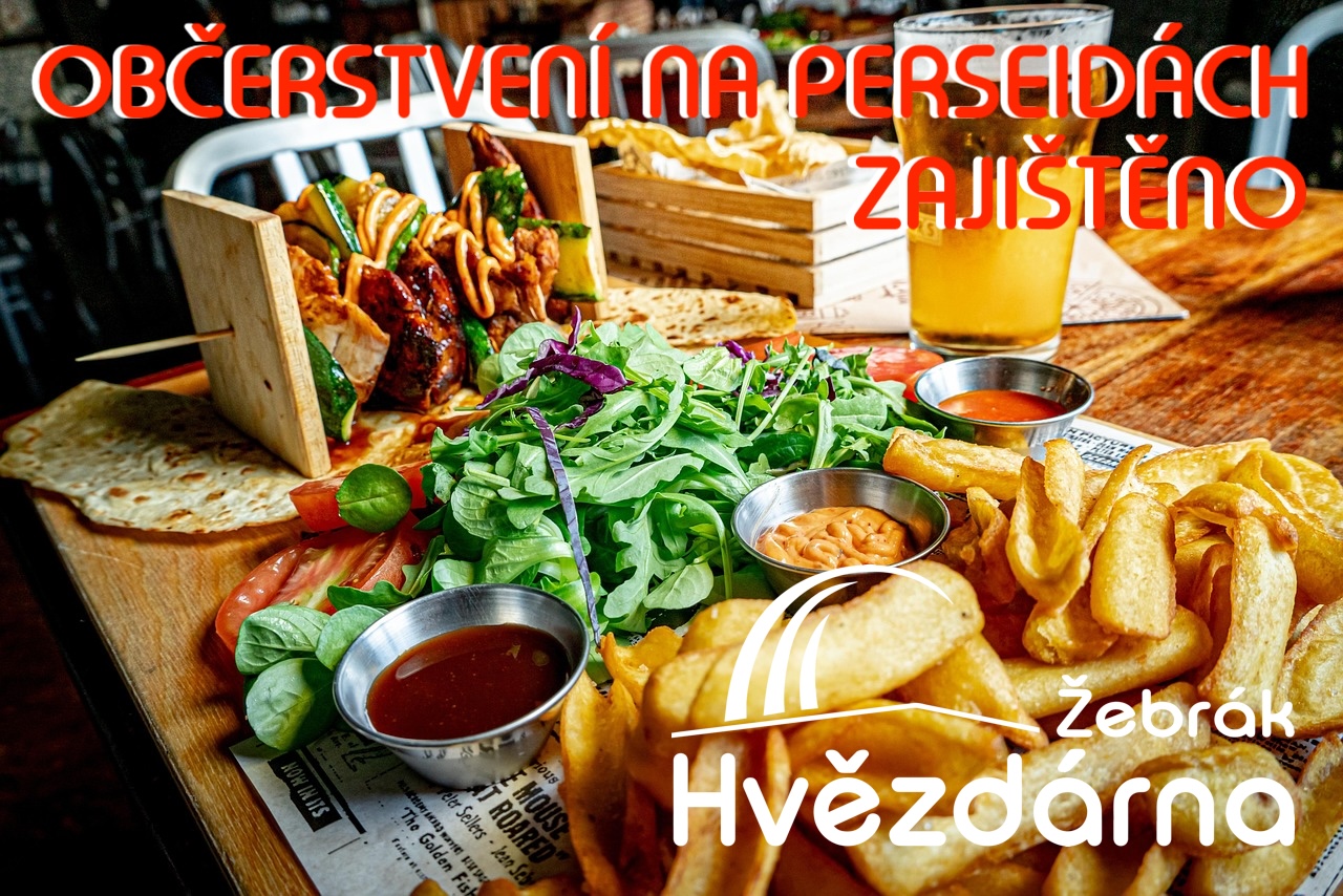 Občerstvení na Perseidách zajištěno. Další informace k návštěvě akce tady!
