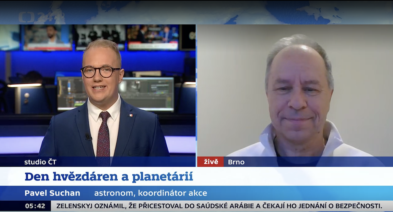 Den hvězdáren a planetárií na ČT24 a v reportážích Českého rozhlasu