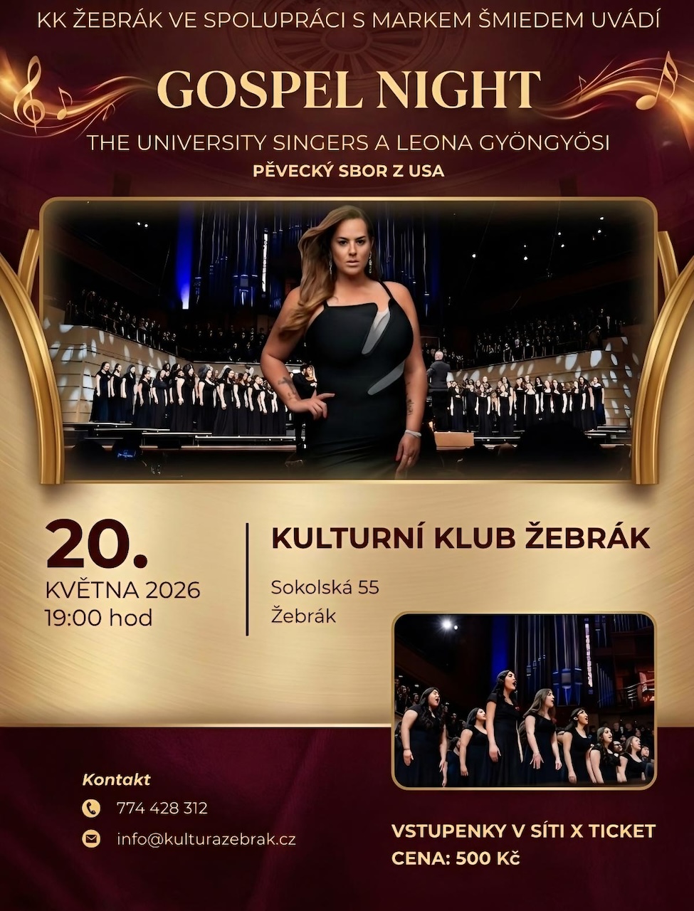 Pozvánka na Gospel Night Žebrák