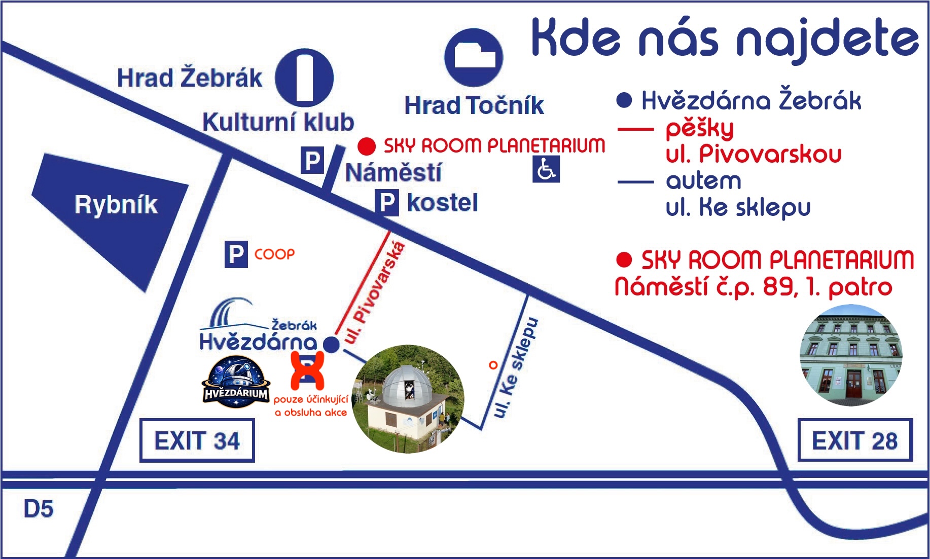 Hvězdárium 2026 - kde parkovat