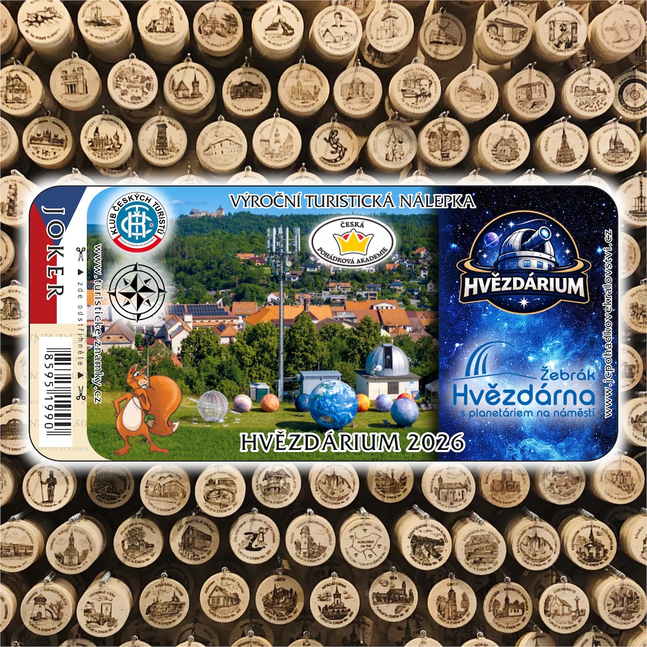 Hvězdárna Žebrák vydává Výroční turistickou nálepku Hvězdárium 2026