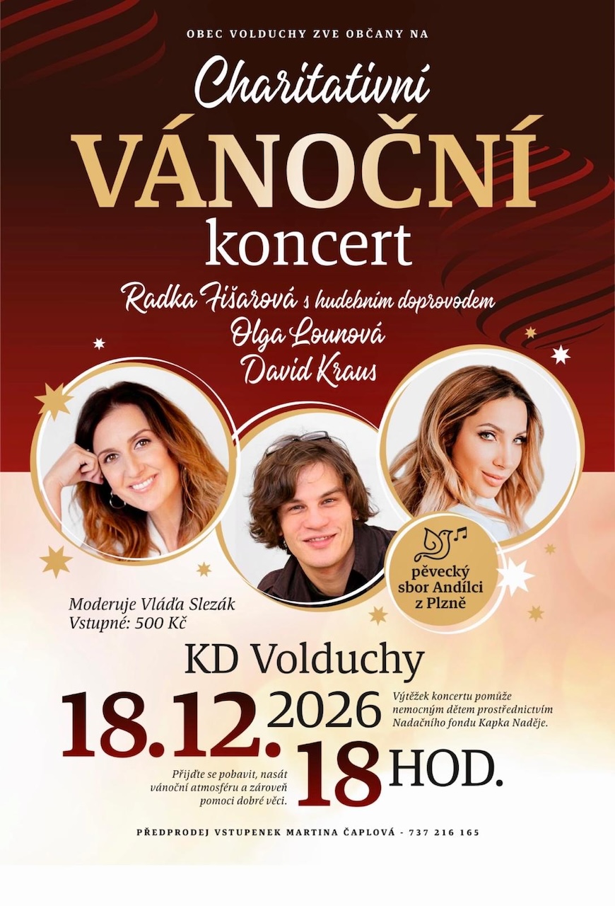Charitativní koncert ve Volduchách hlásí vyprodáno