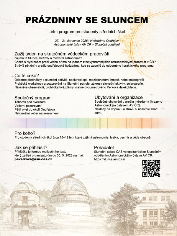 Zveme vás na Prázdniny se Sluncem do Ondřejova
