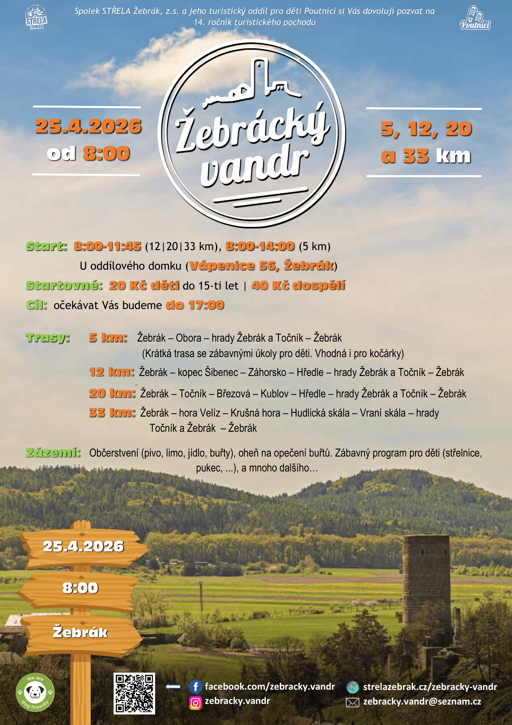 Srdečně vás zveme na Žebrácký vandr